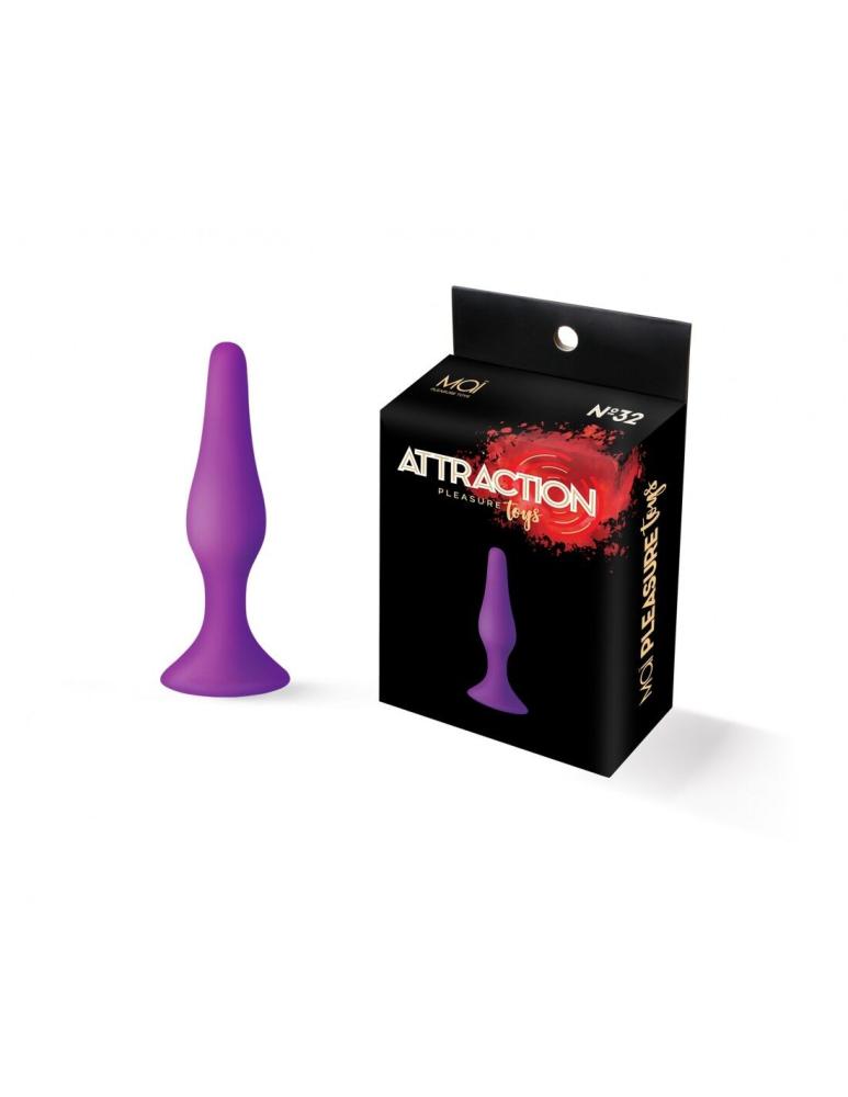 SO4623 Анальная пробка на присоске MAI Attraction Toys №32 Purple, длина 10,5см, диаметр 2,5см
