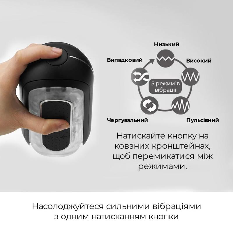 SO2445 Вибромастурбатор Tenga Flip Zero Electronic Vibration Black, изменяемая интенсивность, раскладной