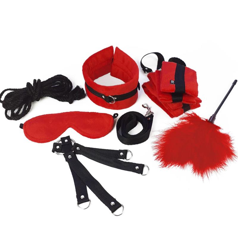 SO6599 Набор БДСМ Art of Sex - Soft Touch BDSM Set, 9 предметов, Красный