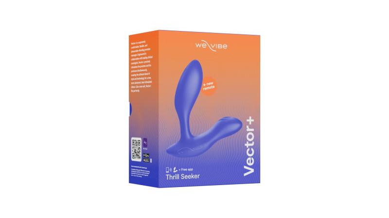 SO8242 Смарт-вибромассажер простаты We-Vibe Vector+ ROYAL BLUE, пульт ДУ, регулируемый угол наклона