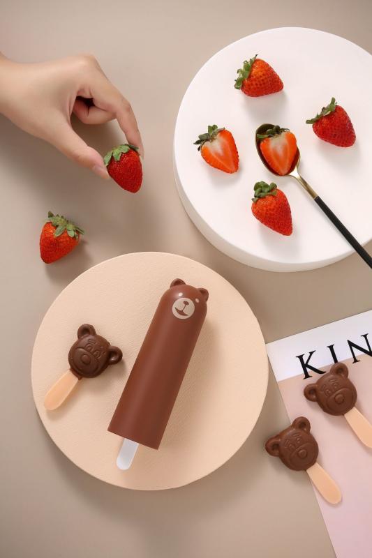 SO3623 Вибратор KISTOY Mr.Ted, реалистичный вибратор под видом мороженого, диаметр 43мм