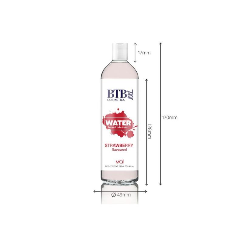 SO6567 Смазка на водной основе BTB FLAVORED STRAWBERRY с ароматом клубники (250 мл)