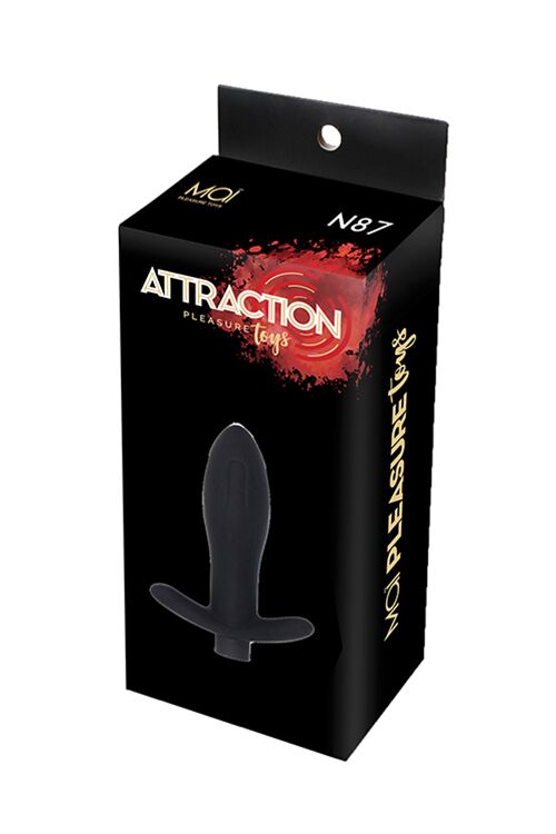 SO5005 Анальная пробка с вибрацией MAI Attraction Toys №87 Black перезаряжаемая, длина 11см, диаметр 3,5см