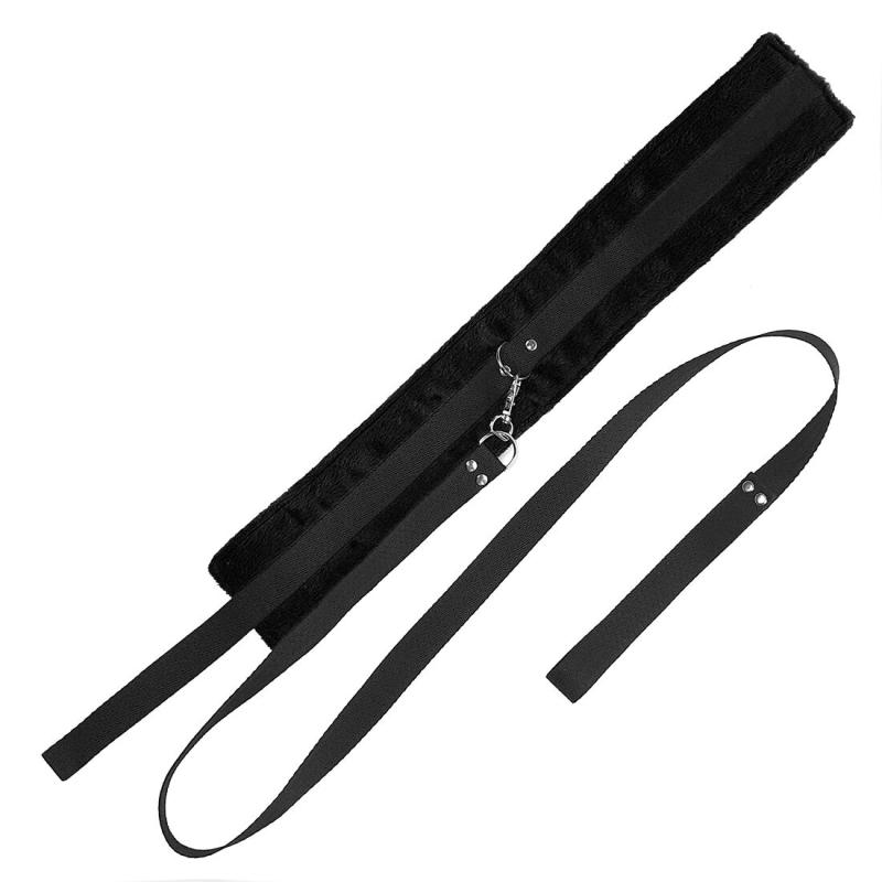 SO5158 Набор ошейник с поводком и маска Art of Sex - Soft Touch Light, Черный