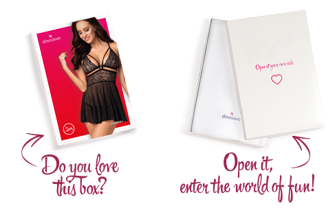 SO7183 Эротический кружевной комплект с сеточкой Obsessive 838-BAB-1 babydoll & thong black XXL, черный, пе