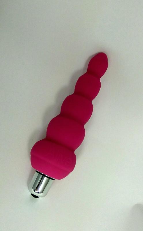 AL20431 Анальный вибростимулятор Alive Lance, силикон, макс. диаметр 2,9см (предпоследний шарик)