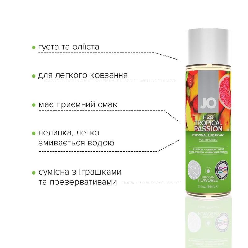 SO5227 Смазка на водной основе System JO H2O — Tropical Passion (60 мл) без сахара, растительный глицерин