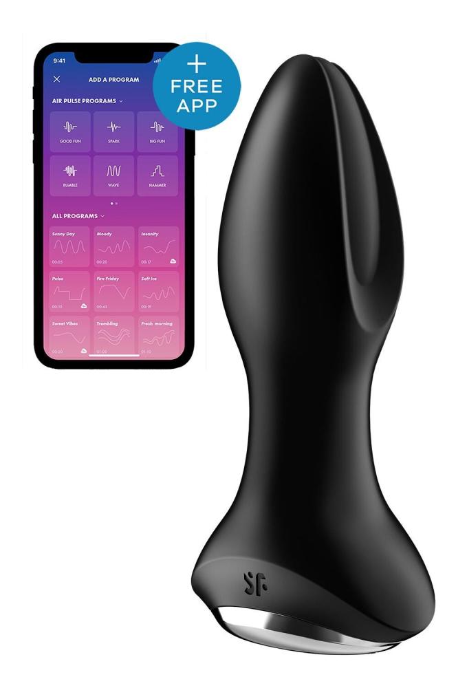 SO6279 Анальная смарт вибропробка с жемчужным массажем Satisfyer Rotator Plug 2+ Black