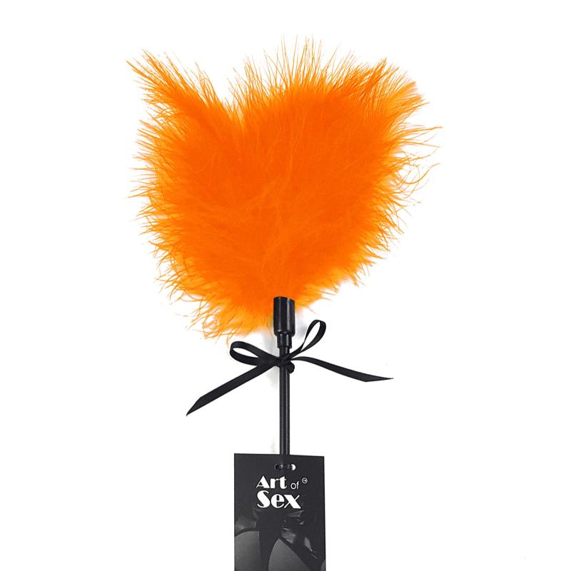 SO6972 Щекоталка со шлепалкой Пика Art of Sex - Puff Peak, цвет Оранжевый