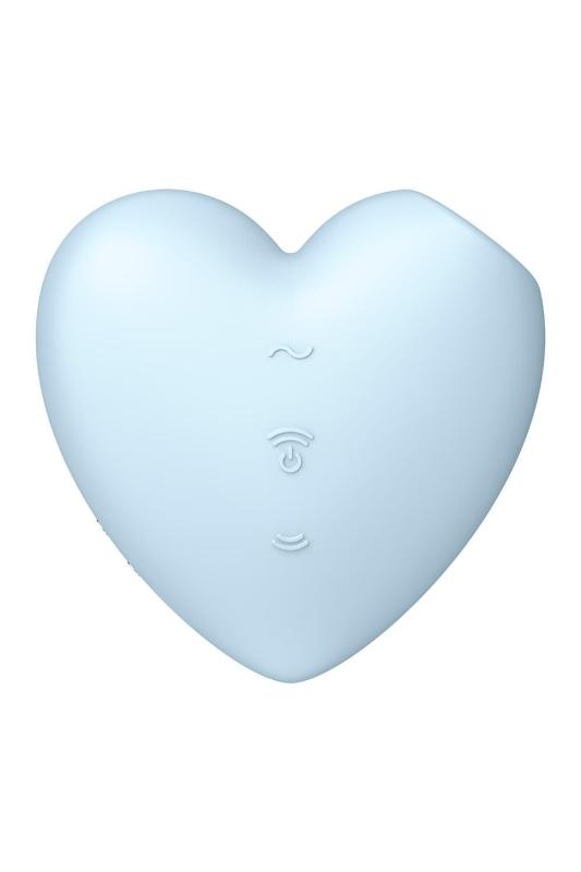 SO6287 Вакуумный стимулятор-сердечко с вибрацией Satisfyer Cutie Heart Blue