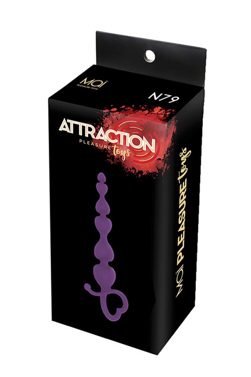 SO4638 Анальные бусы MAI Attraction Toys №79 Purple, длина 18см, диаметр 3,1см