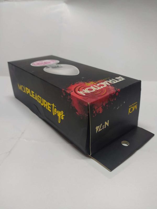 SO4636-R Металлическая анальная пробка с розовым кристаллом MAI Attraction Toys №74 (мятая упаковка)