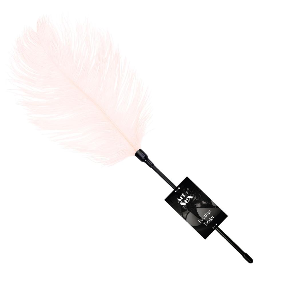 SO7135 Щекоталка со страусиным пером Art of Sex - Feather Tickler, цвет Светло-розовый