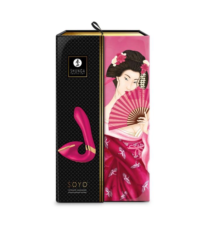 SO6906 Вагинально-клиторальный вибратор Shunga Soyo Raspberry