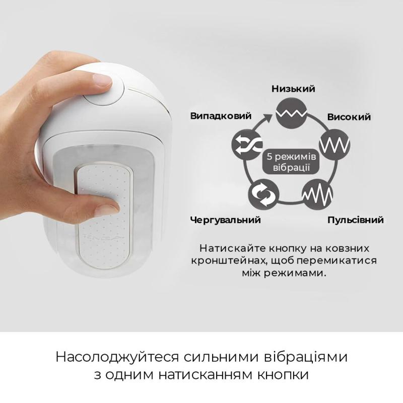 SO2010 Вибромастурбатор Tenga Flip Zero Electronic Vibration White, изменяемая интенсивность, раскладной