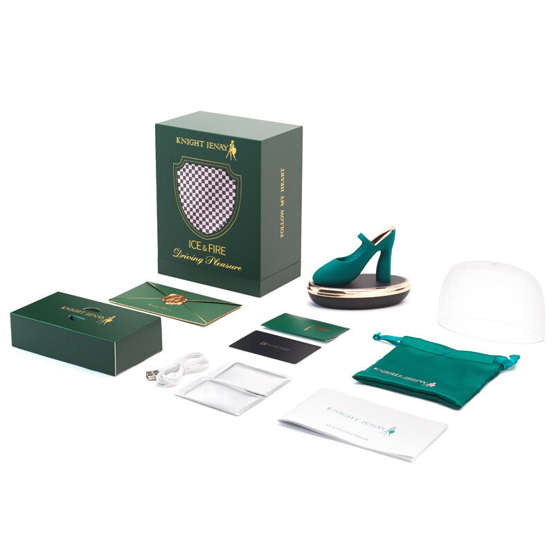 SO6558 Изысканный вибратор на палец Knight Jenay ICE & FIRE, лубрикант в комплекте