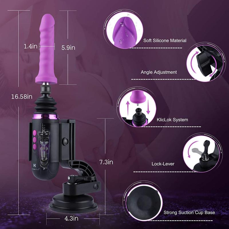 SO6197 Міні секс-машина Hismith Mini Capsule Sex-Machine with Strong Suction Cup, потужна, перезаряджувана