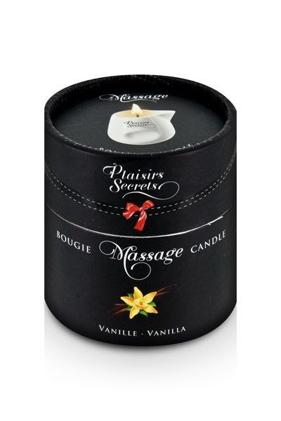 SO1844 Массажная свеча Plaisirs Secrets Vanilla (80 мл) подарочная упаковка, керамический сосуд