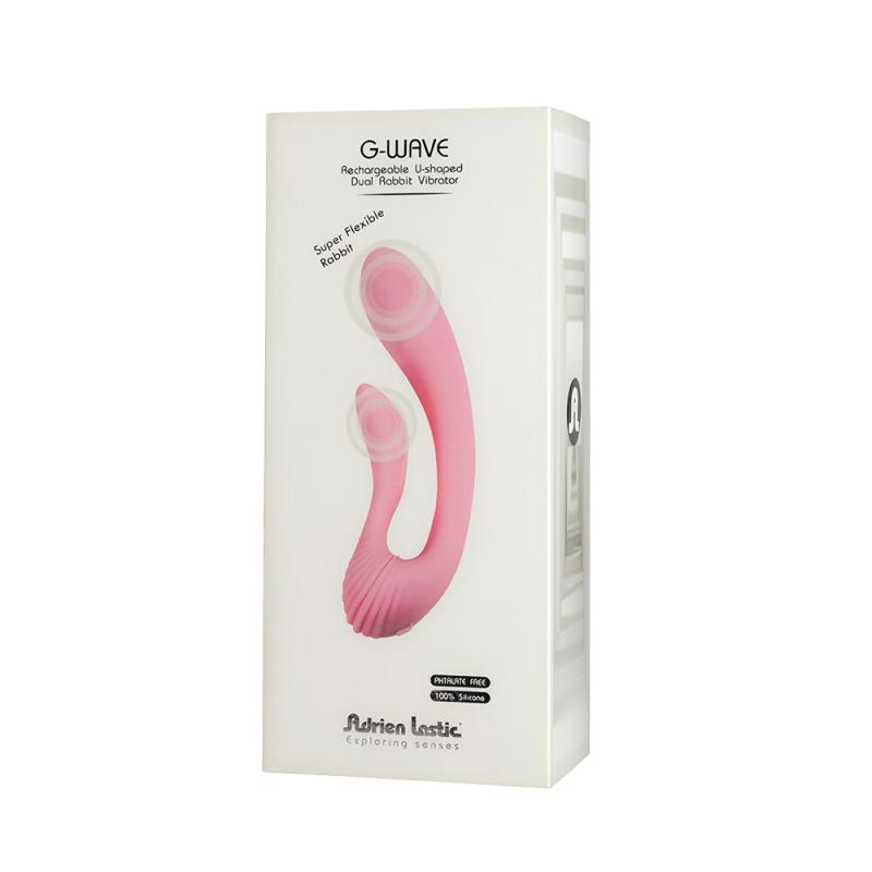 AD10891 Вибратор Adrien Lastic G-wave вагинально-клиторальный, 2 мотора, универсальный