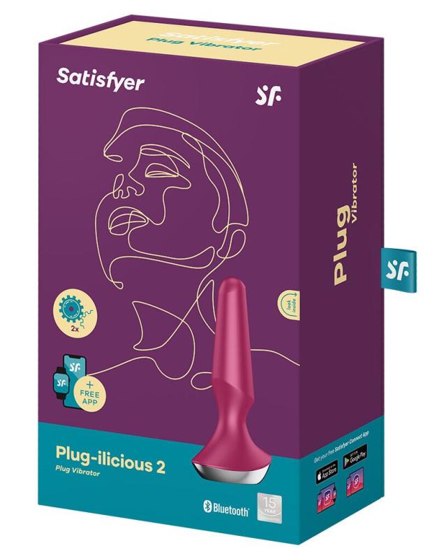 SO5443 Анальная смарт-вибропробка Satisfyer Plug-ilicious 2 Berry