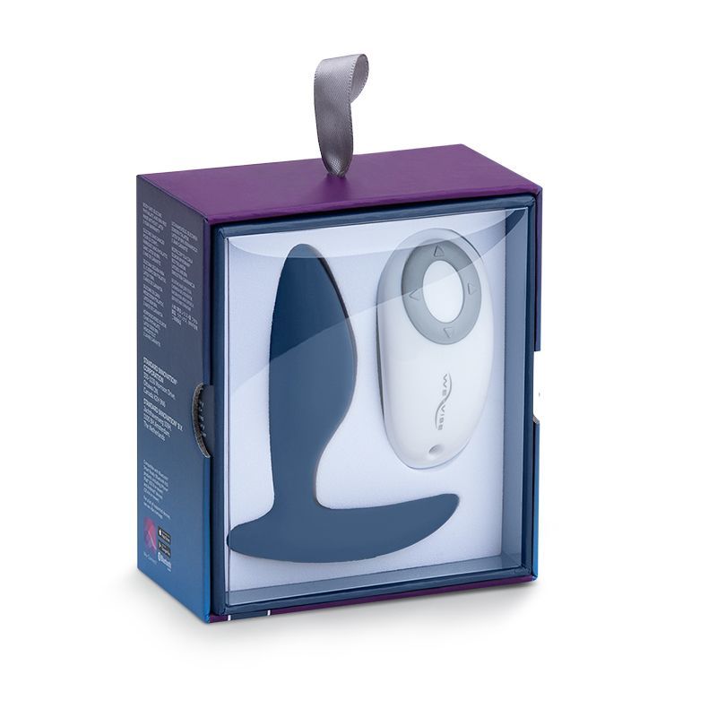 SO1638 Анальная смарт-вибропробка We-Vibe Ditto Moonlight Blue с пультом ДУ