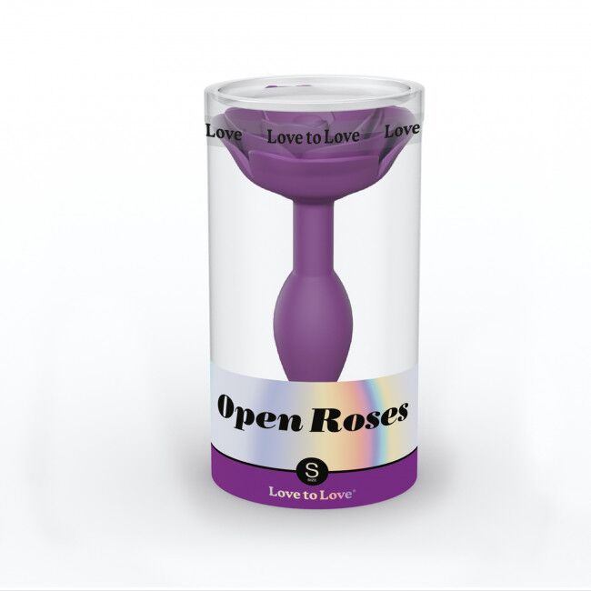 SO5985 Силиконовая анальная пробка Love To Love OPEN ROSES S SIZE - PURPLE RAIN