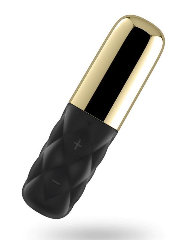 SO3106 Мощный мини-вибратор Satisfyer Sparkling Darling Gold со съемным колпачком, 15 режимов работы