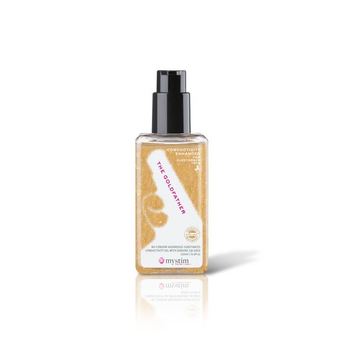 SO2984 Смазка с частицами золота Mystim The Goldfather (250 мл) подходит для электростимуляции