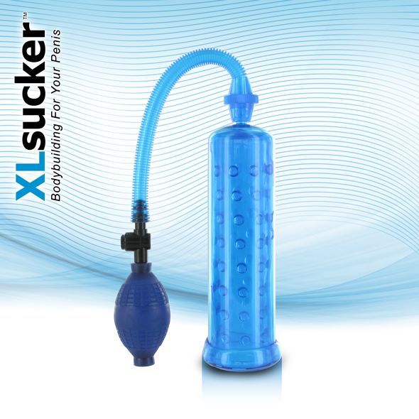 E22147 Вакуумная помпа XLsucker Penis Pump Blue для члена длиной до 18см, диаметр до 4см