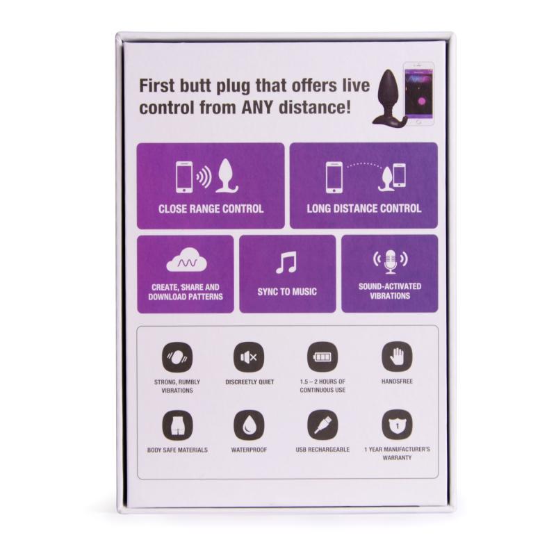 SO4085 Анальная смарт вибропробка Lovense Hush, размер L