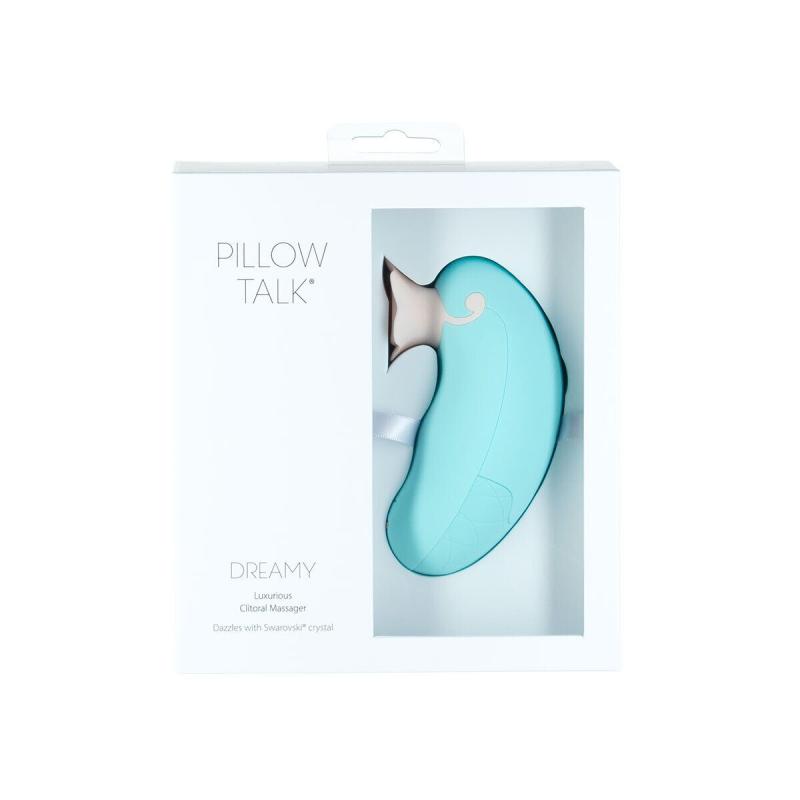 SO5569 Роскошный вакуумный клиторальный стимулятор Pillow Talk - Dreamy Teal с кристаллом Swarovski