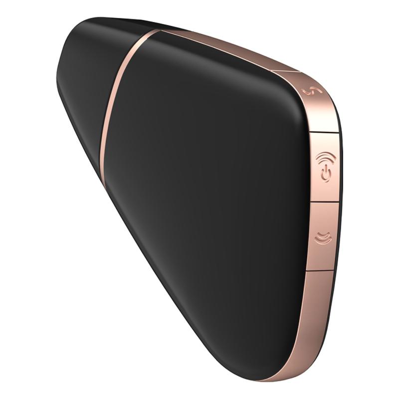 SO3894 Вакуумный клиторальный стимулятор Satisfyer Love Triangle Black с управлением через интернет