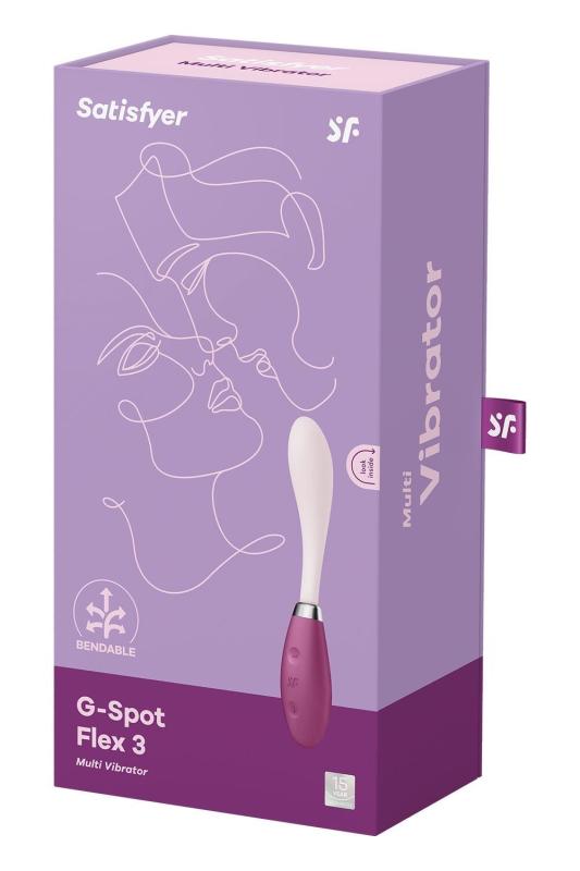 SO6728 Вибратор Satisfyer G-Spot Flex 3 Red, гибкий ствол с фиксацией положения