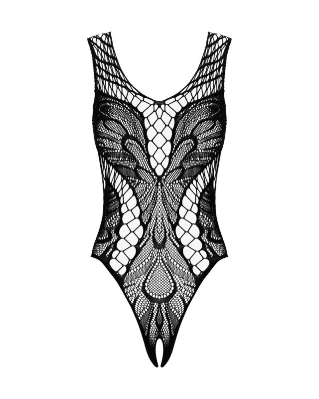 SO7685 Бодистокинг с вырезами Obsessive B138 teddy S/M/L, black, с доступом