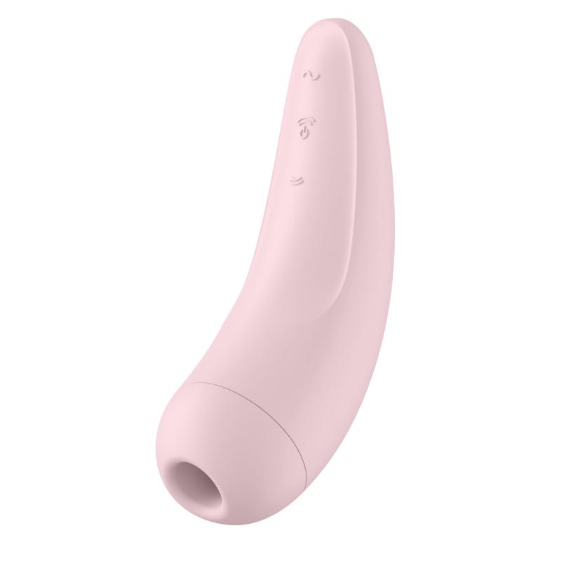 SO3782 Вакуумный клиторальный стимулятор Satisfyer Curvy 2+ Pink с управлением через интернет
