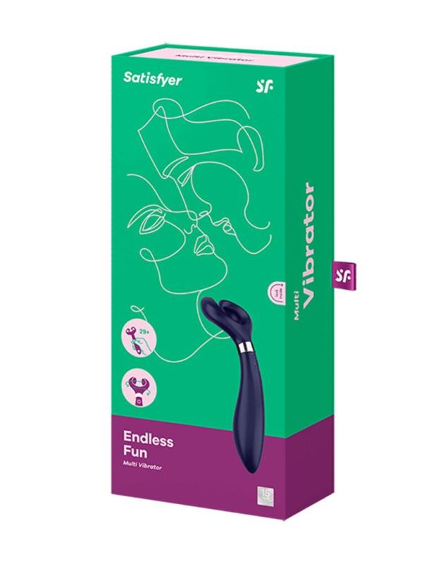 SO6992 Вибратор для пар Satisfyer Endless Fun Blue, три мотора, многофункциональный