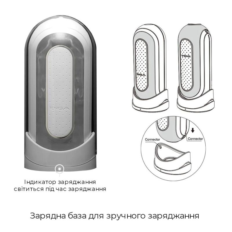 SO2010 Вибромастурбатор Tenga Flip Zero Electronic Vibration White, изменяемая интенсивность, раскладной