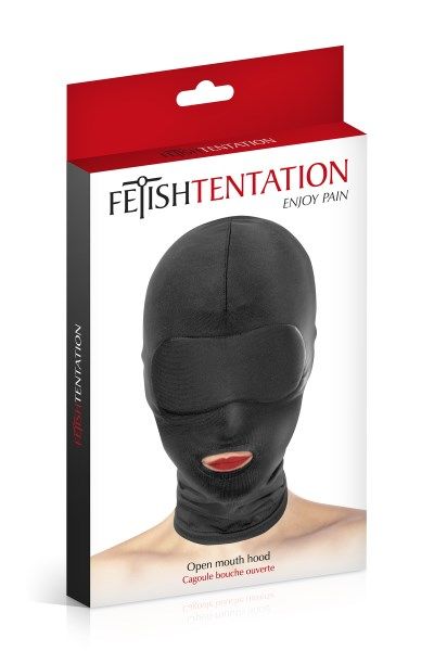 SO3756 Капюшон для БДСМ с открытым ртом Fetish Tentation Open Mouth Hood