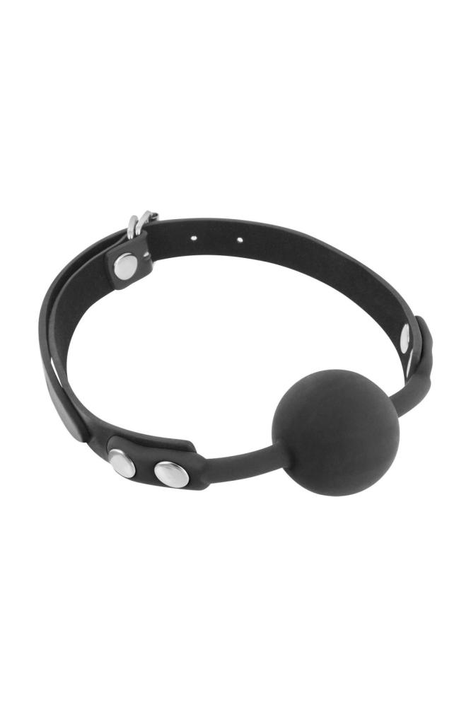 SO4038 Классический кляп с силиконовым шариком Fetish Tentation Silicone Gag Ball Black