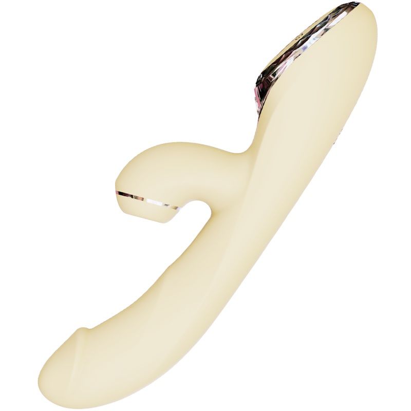 SO4081 Вакуумный вибратор-кролик с подогревом KISTOY A-King Pro Yellow, с LED-экраном