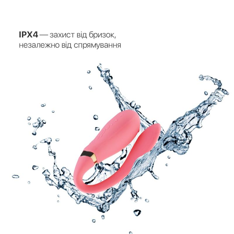 SO6672 Смартвибратор для пар Zalo — Fanfan set Rouge Pink, пульт ДУ