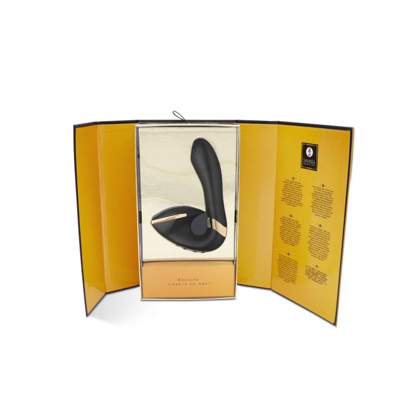 SO6908 Вагинально-клиторальный вибратор Shunga Soyo Black