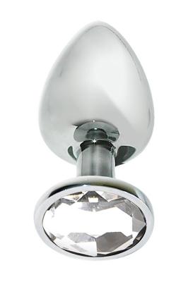 Анальная пробка с кристаллом MAI Attraction Toys №74, длина 10см, диаметр 4см