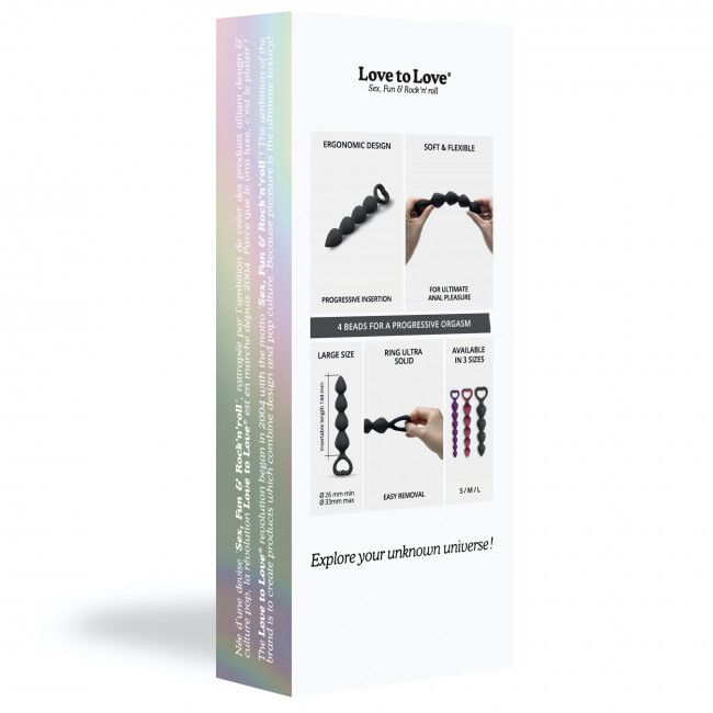SO5083 Анальная цепочка Love To Love BING BANG L - BLACK ONYX