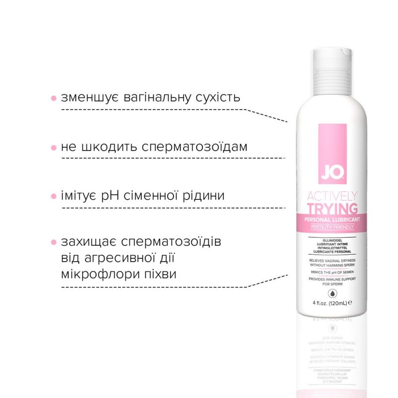 SO2449 Лубрикант способствующий оплодотворению System JO Actively Trying (120 мл), содержит арабиногалактан