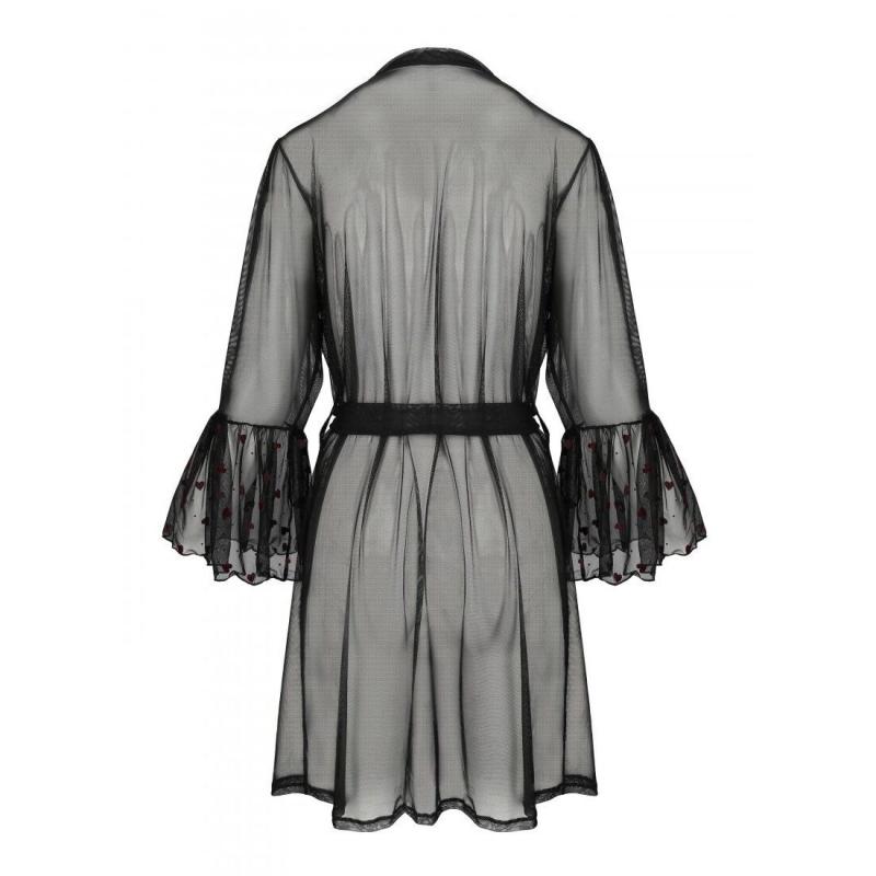 SO4773 Воздушный пеньюар LOVELIA PEIGNOIR black XXL/XXXL - Passion