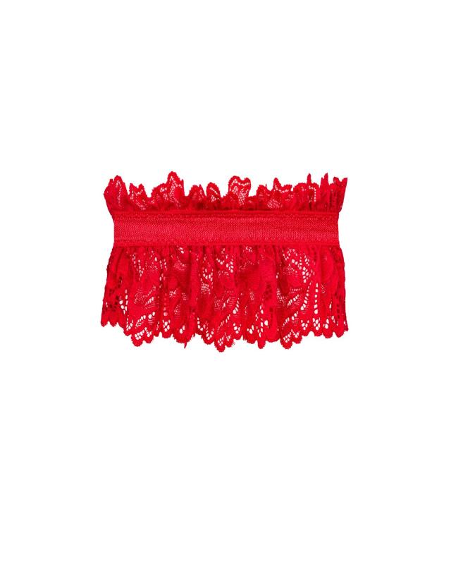 SO7684 Ажурная подвязка Obsessive Amor Cherris garter, red