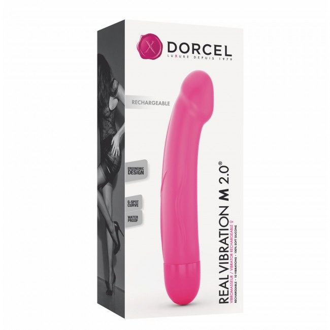 SO3571 Вибратор Dorcel Real Vibration M Magenta 2.0, диам 3,7см, перезаряжаемый, для точки G