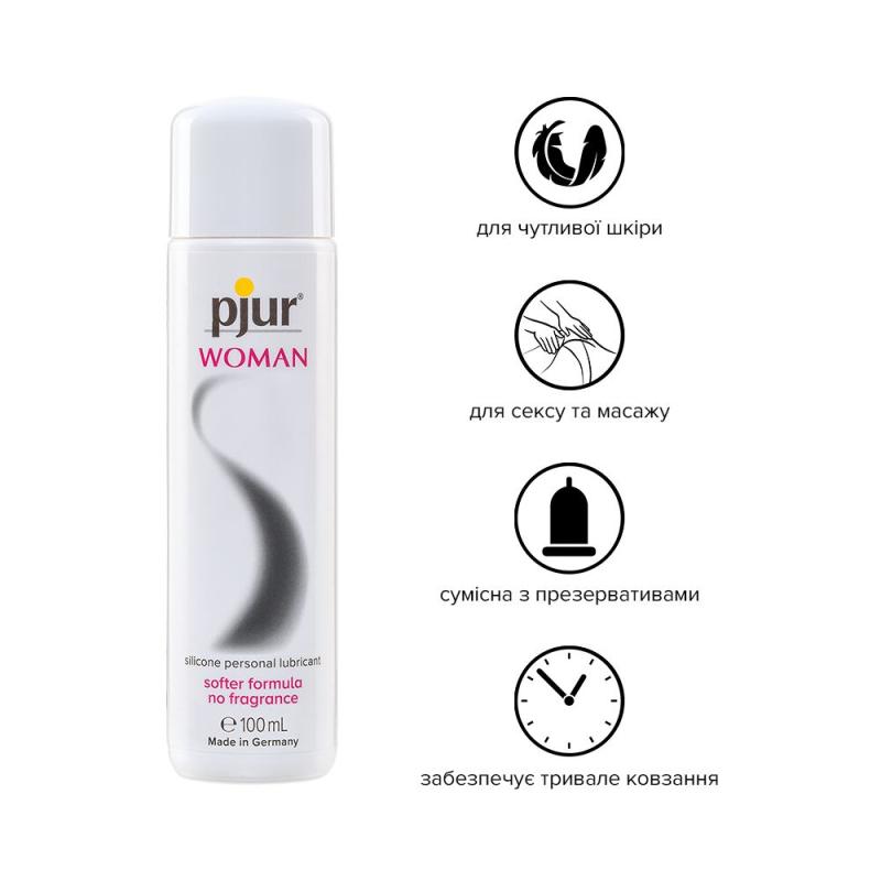 PJ10170 Смазка на силиконовой основе pjur Woman 100 мл, без ароматизаторов и консервантов специально для нее