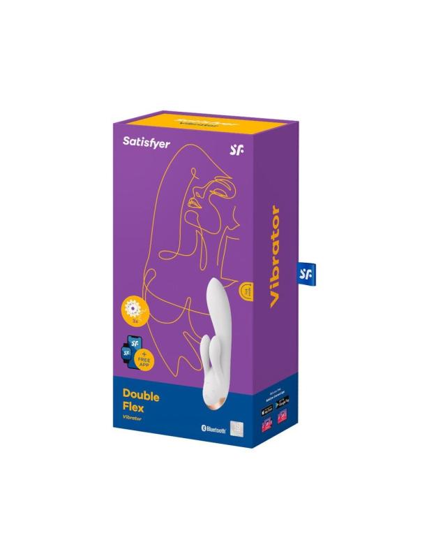 SO6095 Смарт вибратор-кролик с двойным отростком Satisfyer Double Flex White